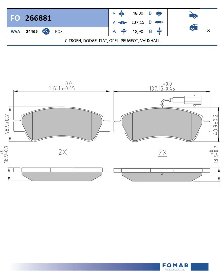Brake Pad Set, disc brake
